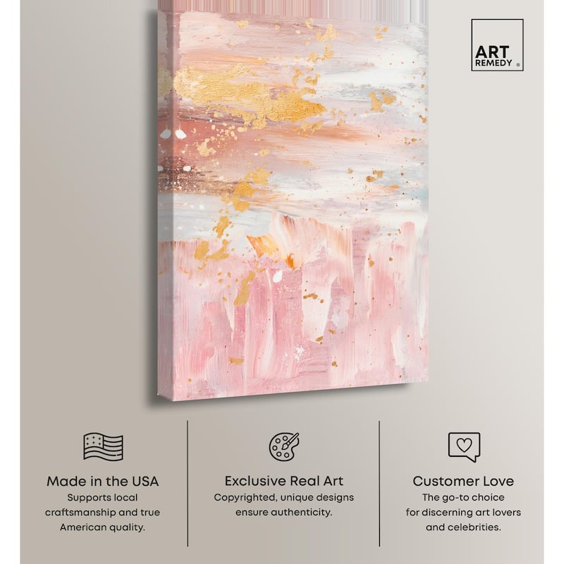 Rose Quartz Canvas by Art Remedy, Gallery Wrapped