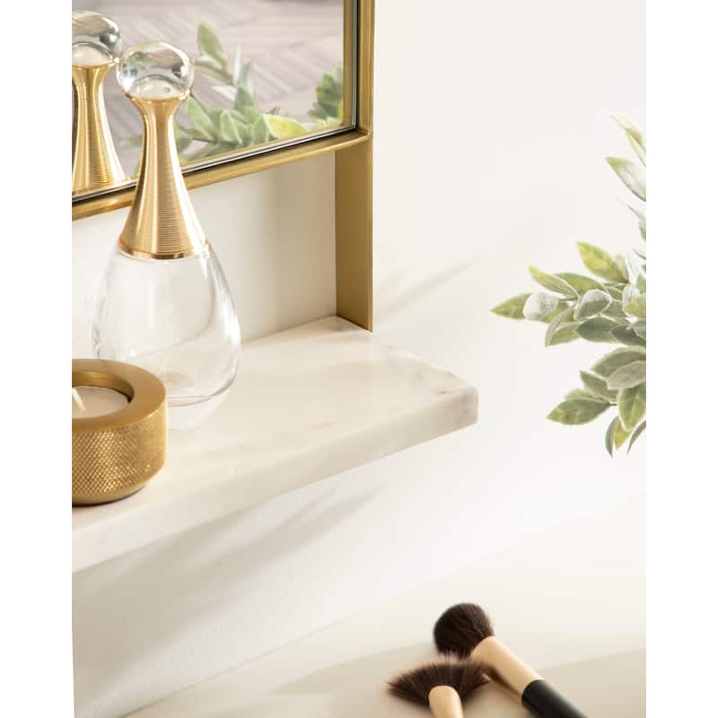 Kate and Laurel Chadwin Wall Mirror with Shelf