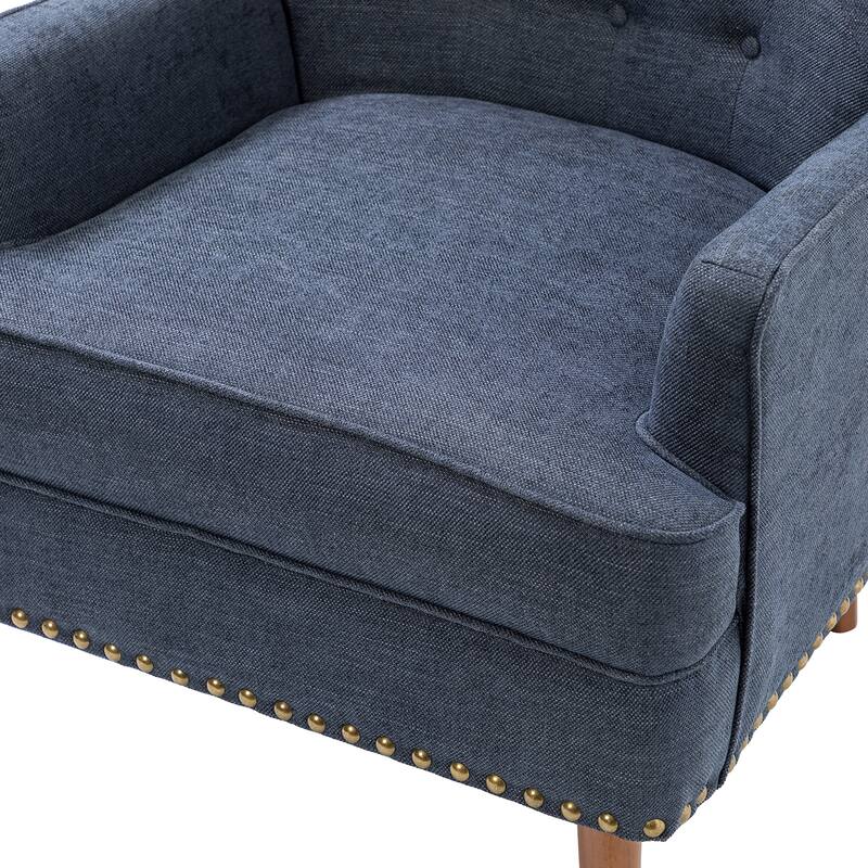 Alpheus Accent Armchair with Tufted Back Set of 2 by HULALA HOME