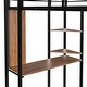 preview thumbnail 9 of 18, Black Twin Size Metal Loft Bed with Ladder, Fence, 2 Shelves and Desk for Bedroom
