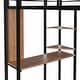 preview thumbnail 12 of 10, Twin Metal Loft Bed with 2 Shelves, 2 built-in ladders and Desk, Black