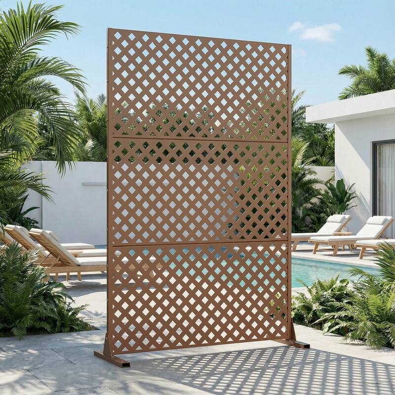 Outdoor Rectangle Privacy Screens Metal Screen Fence Panel