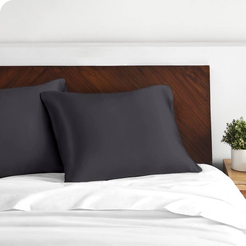 Bare Home Poly Satin Pillowcase Set for Hair and Skin (Set of 2)