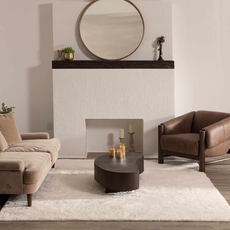 Hauteloom Heavenly Solid Shag Shaggy High Pile Area Rug