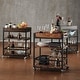 preview thumbnail 1 of 39, Myra Rustic Serving Cart with Wine Inserts and Removable Tray Top by iNSPIRE Q Classic