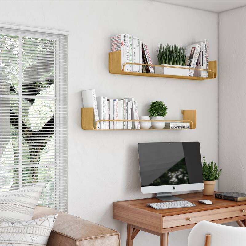 Carson Carrington Lacktorp Modern Wall Shelf (Set of 2)