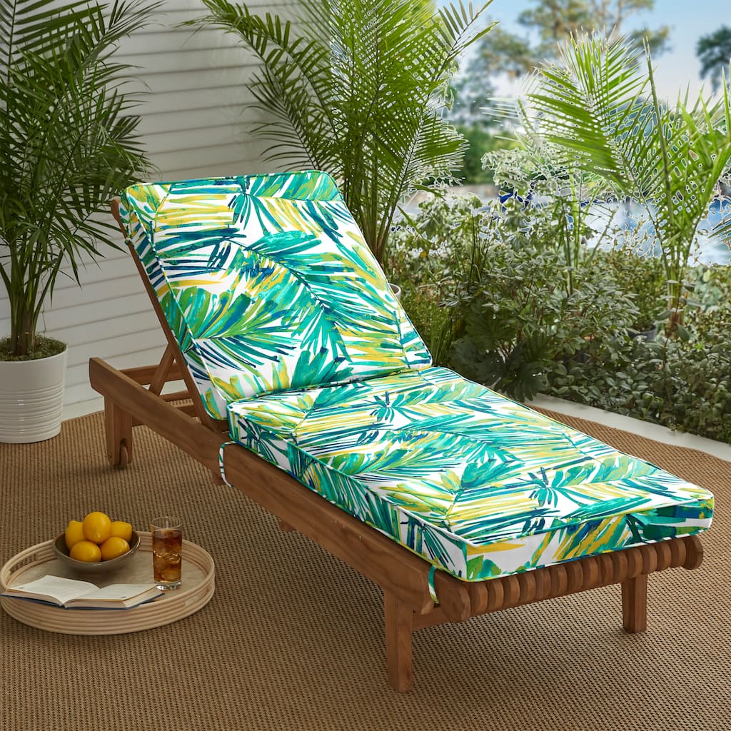 Sorra Home Outdoor Chaise Lounge Cushion