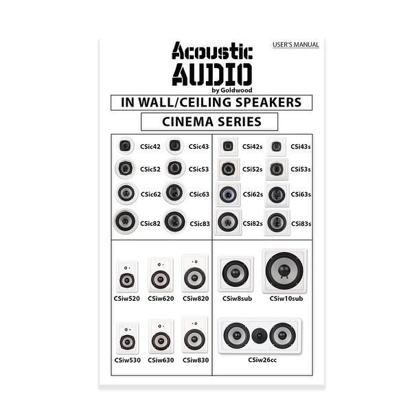 Shop Acoustic Audio Cht 825 1500w Wall Ceiling 8 Home Theater