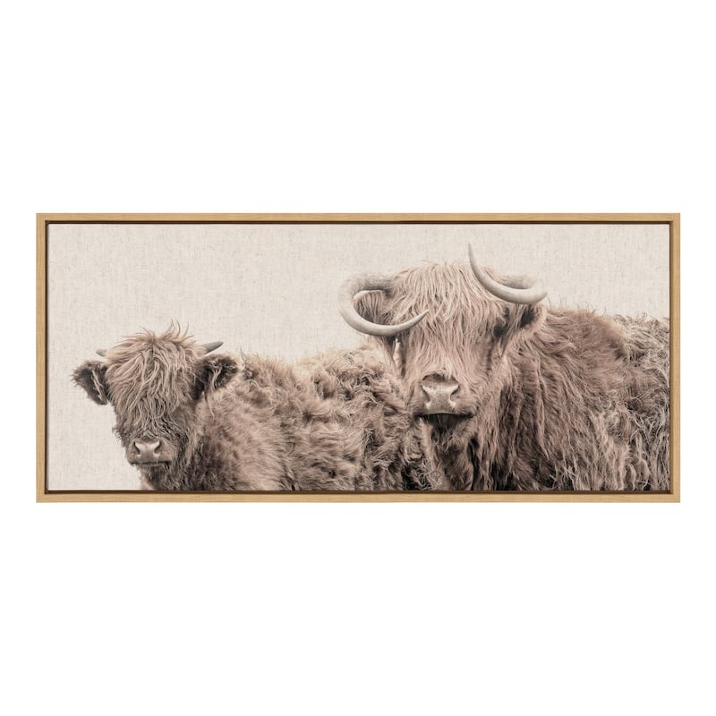 Kate and Laurel Sylvie Two Cow BFF Canvas by Creative Bunch Studio
