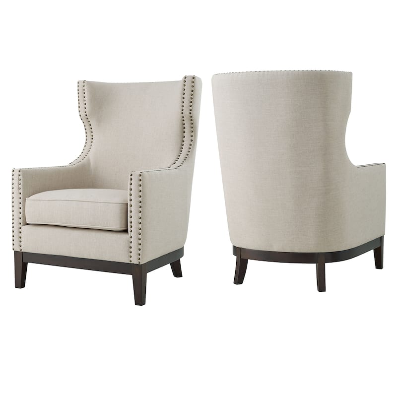 Steve Silver Railey Fabric Upholstered Modern Wingback Accent Chair