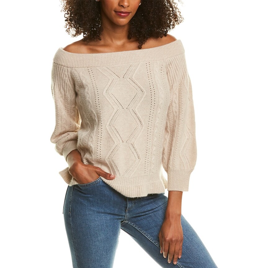 off the shoulder cashmere jumper