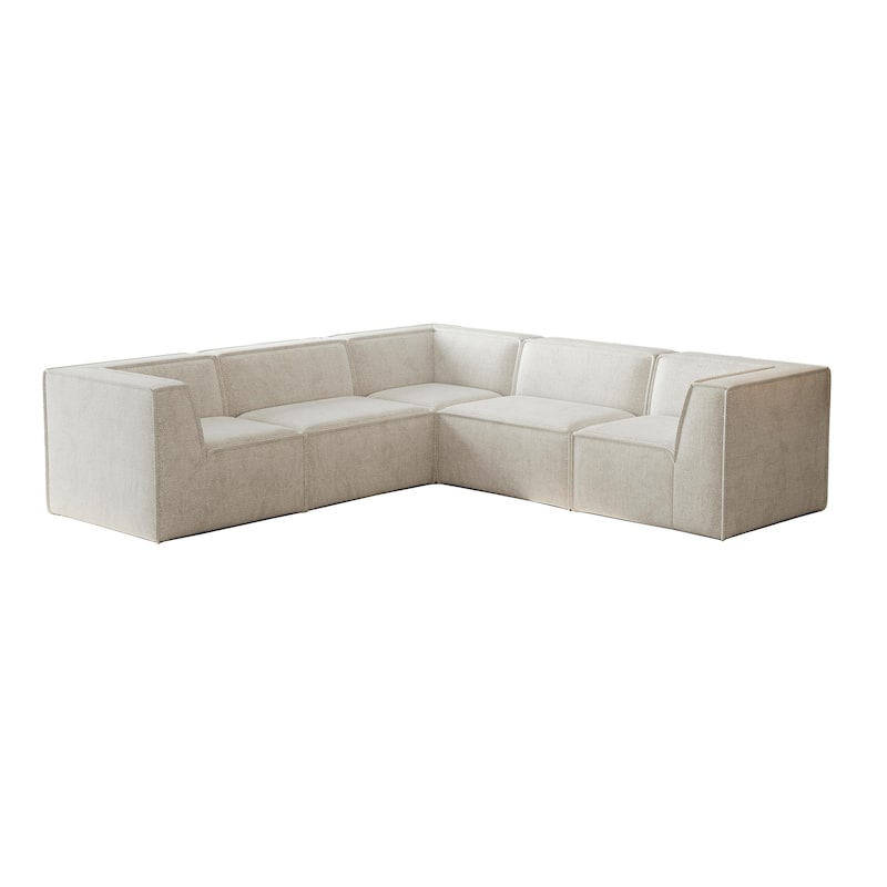 106"x106" Chenille Modular L-Shaped Sectional Sofa with 5-Piece Free Combination, Foam-Filled Cushions & No-Assembly Design