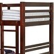 preview thumbnail 4 of 3, Transitional Twin Over Twin Bed with Attached Ladder and Drawers, Brown