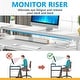 preview thumbnail 13 of 32, L Shaped Desk with Monitor Shelf, Reversible Corner Computer Desk for Office Home 69"