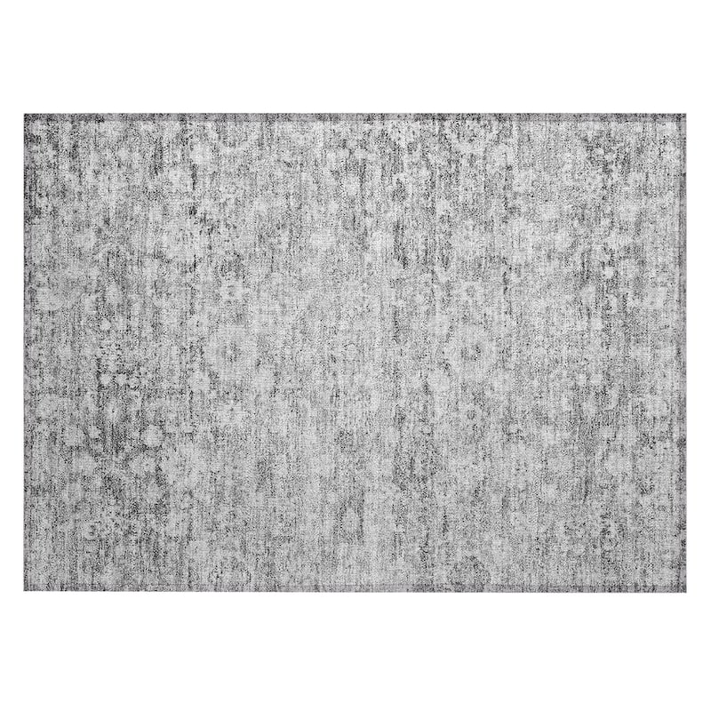 Machine Washable Indoor/ Outdoor Chantille Traditional Vintage Floral Rug