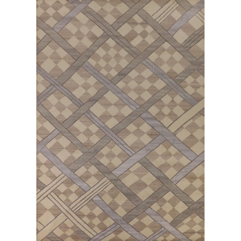 Trellis Gabbeh Oriental Area Rug Handmade Wool Carpet - 9'0" x 11'9"