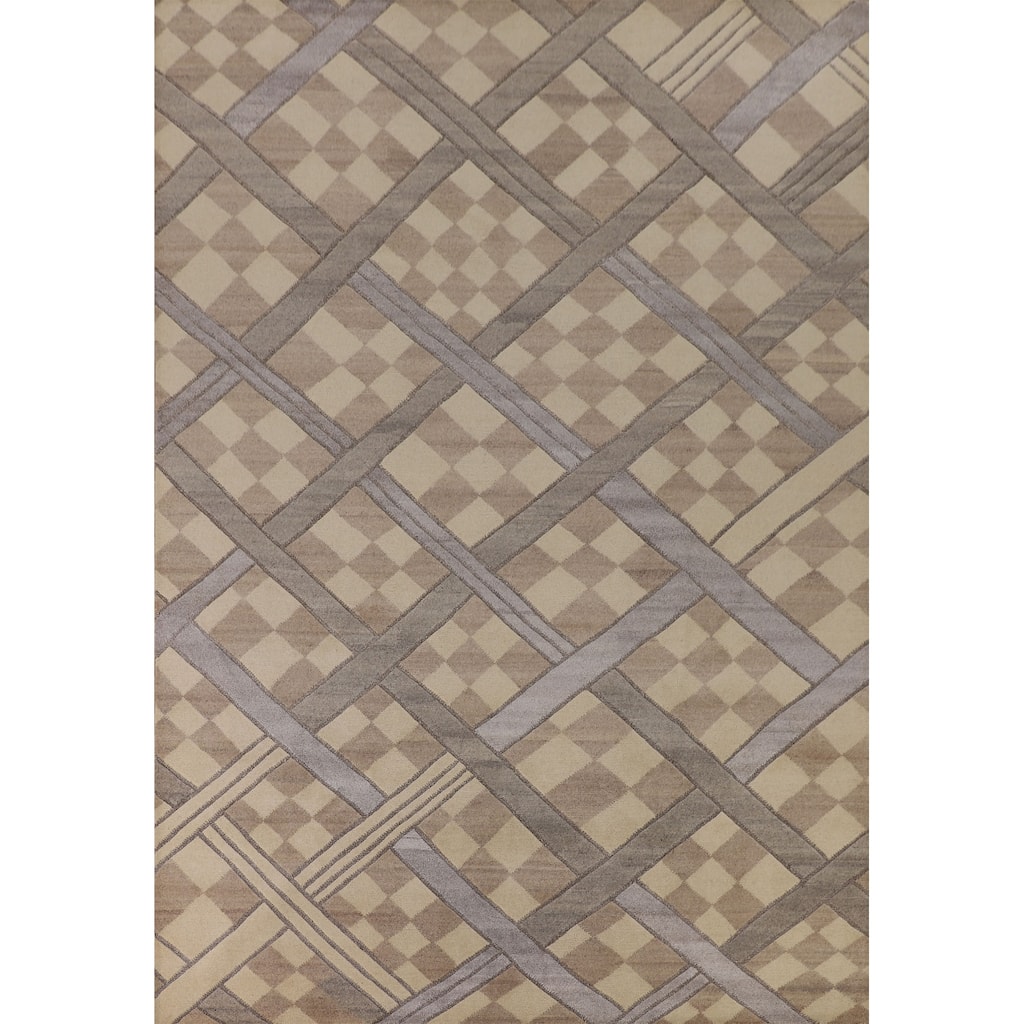 Trellis Gabbeh Oriental Area Rug Handmade Wool Carpet - 9'0" x 11'9"