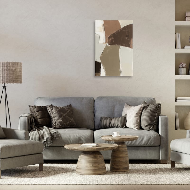 Stupell Contemporary Neutral Earth Tones Canvas Wall Art Design By Kippi Leonard
