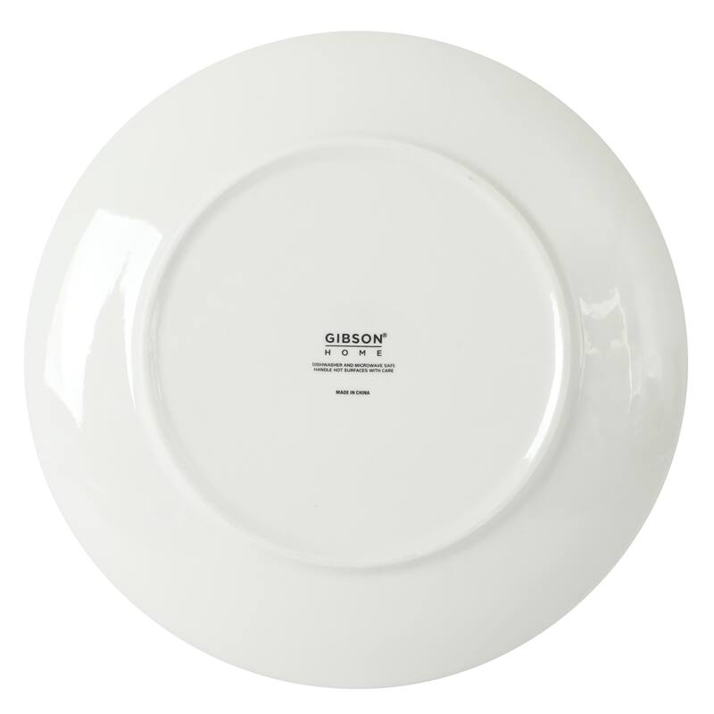 Gibson Home Westerly Court 16-Piece Dinnerware Set, Blue Floral Stoneware Plates & Bowls, Service for 4