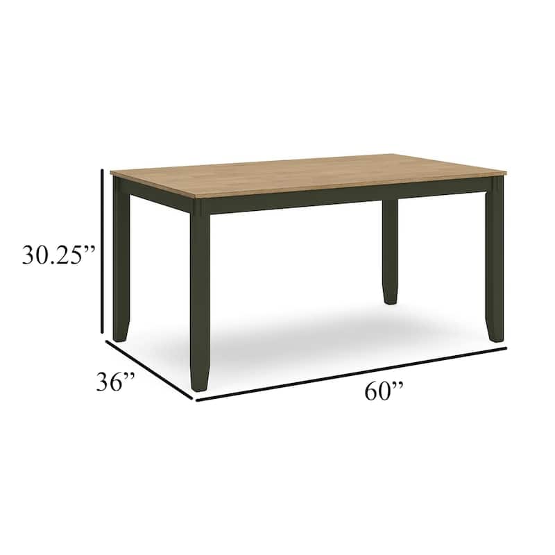 Gasy Dining Table Set with 4 Chairs and 1 Bench, Dark Blue and Brown