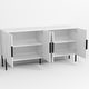 preview thumbnail 7 of 7, Chic Elegance 63" White European-Style Accent Buffet Sideboard Cabinet - 63" in Width