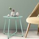 preview thumbnail 7 of 17, Portable Steel Outdoor Patio Round Side Table Weather Resistant Round Table
