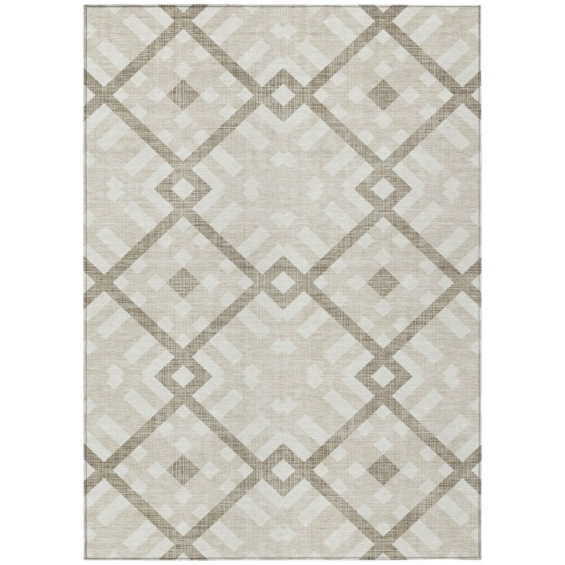 HomeRoots Geometric Transitional Rectangle Outdoor Rug