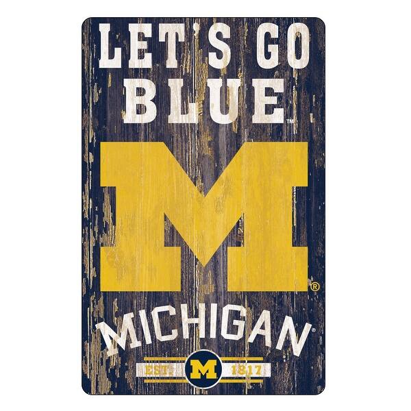 Shop Michigan Wolverines Sign 11x17 Wood Slogan Design On Sale Overstock 27573668