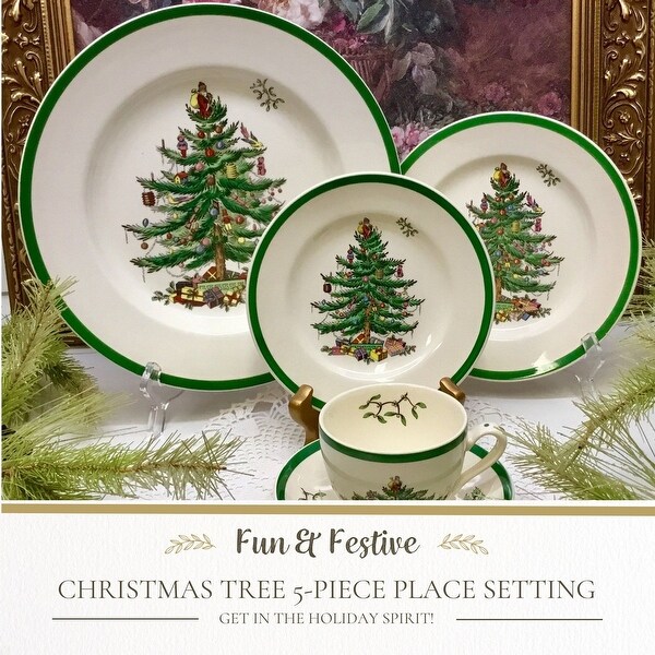 Spode Christmas Tree 5 Piece Place Setting - 7 oz - Bed Bath