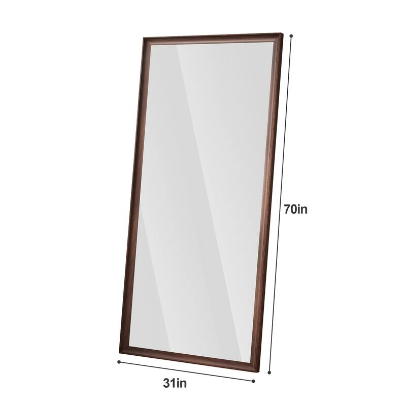 70*32 inch full-body floor mirror with Artificial wood frame, elegant design and durability - Antique brown