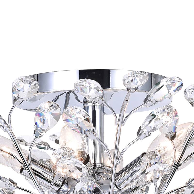 Ivy 6 Light 22in Chrome Flush Mount