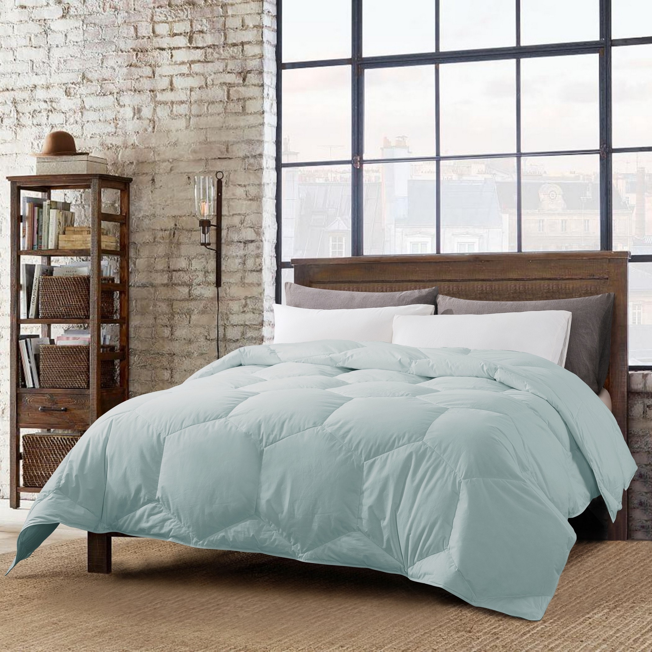 Light blue sales down alternative comforter