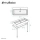 preview thumbnail 70 of 68, Claire Ceramic Console Sink White Basin Gold Legs