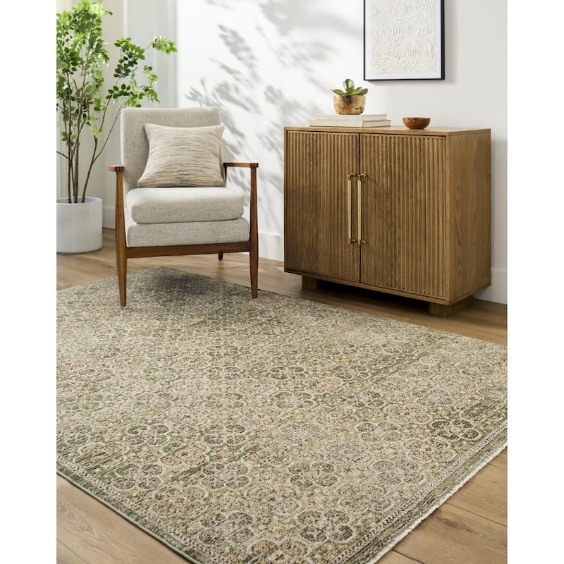 Galey Alix x Livabliss Myrtle Avenue II Vintage Damask Area Rug
