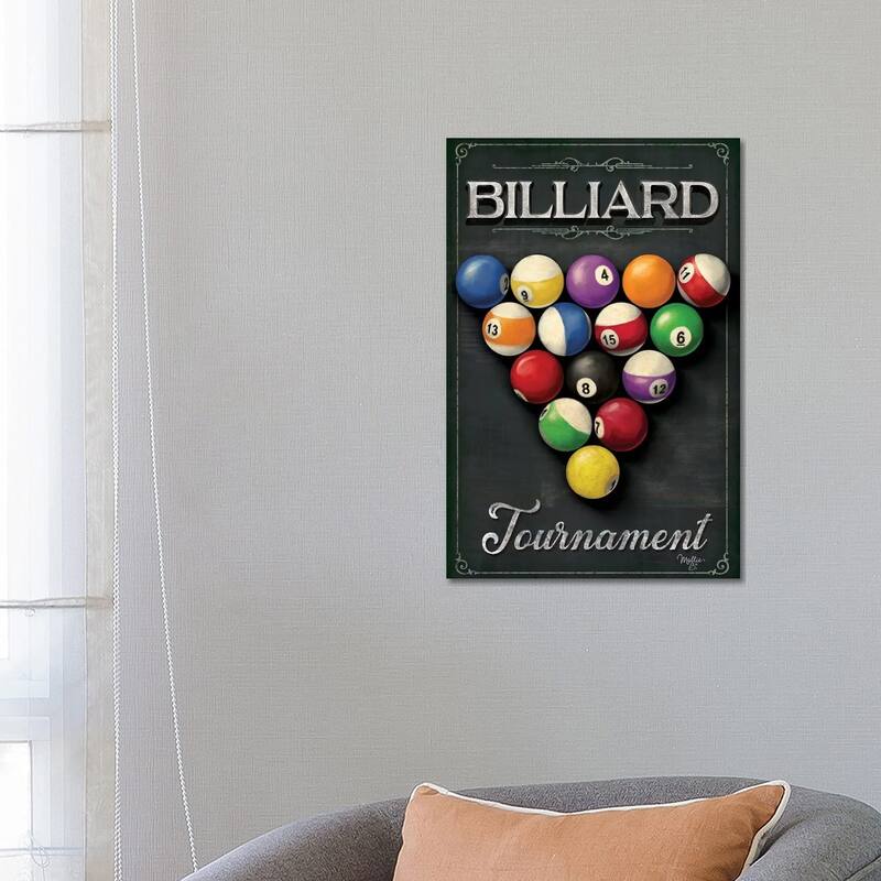 iCanvas "Billiards Tournament " by Mollie B. Canvas Print - 26x18x1.5