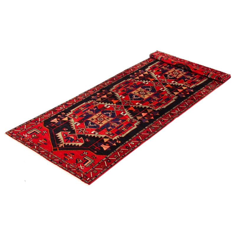 ECARPETGALLERY Hand-knotted Konya Anatolian Black Wool Rug - 3'9 x 9'10