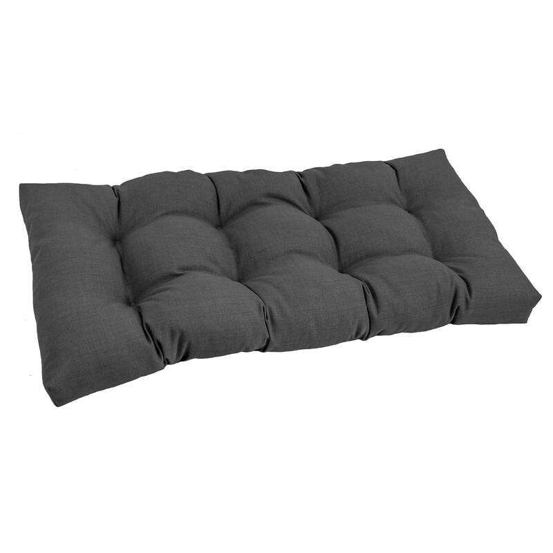Blazing Needles All-Weather 42-inch Solid Bench Cushion - Cool Grey