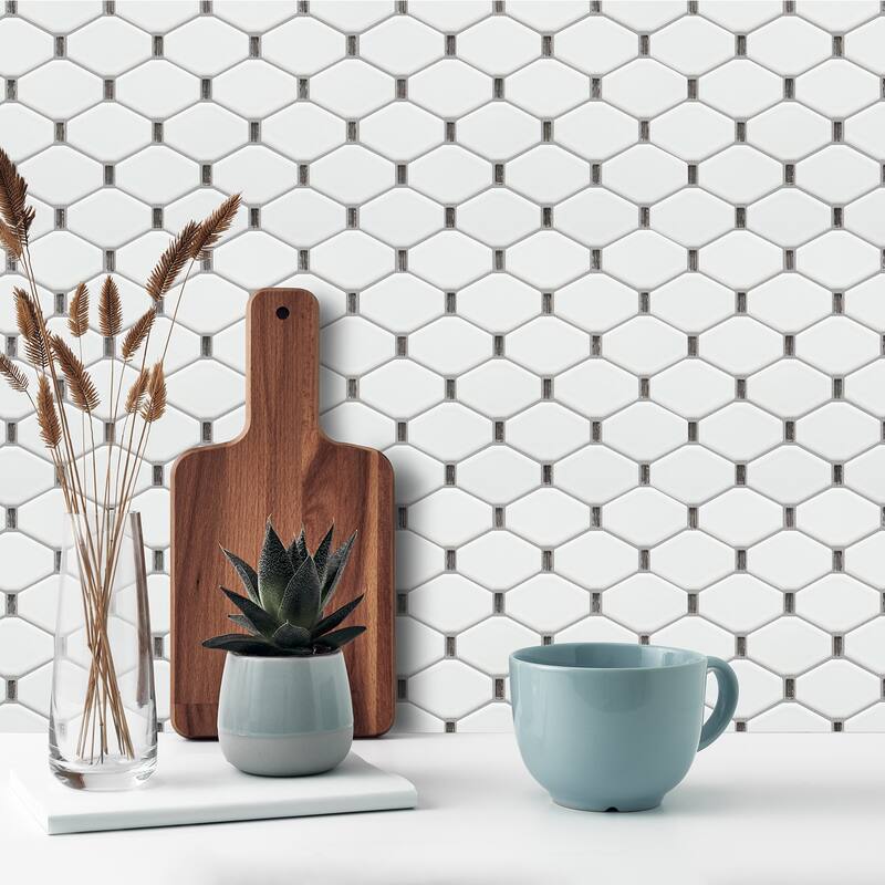 Altair Badajoz Honeycomb Glass Mosaic Floor and Wall Tile