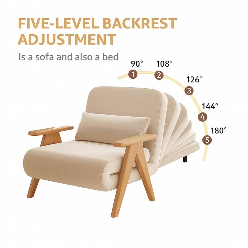 3-in-1 Foldable Reclining Sofa Chair