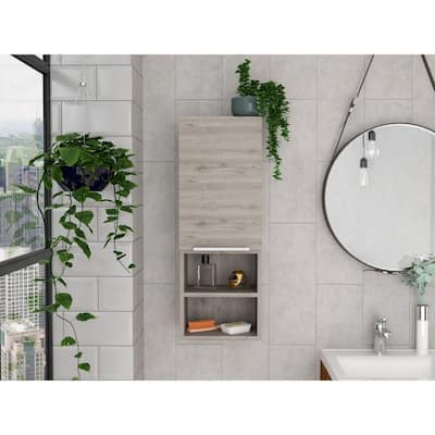 Beardsley 2-Shelf Bathroom Cabinet Light Grey