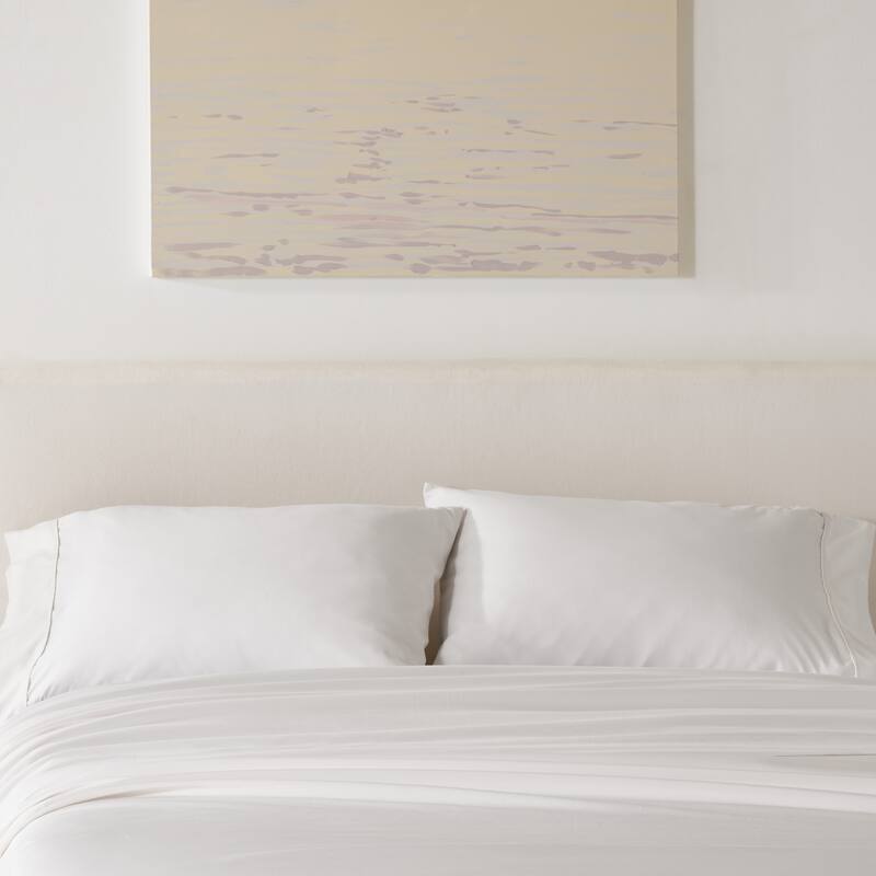 King White Eternal Pillowcase by Jennifer Adams