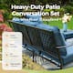 MAISON ARTS 6/7-Piece Patio Conversation Sets, Sofa Set with 2/4 x Single Chairs, 1 x 3-seater Sofa and Coffee Table/Ottomans