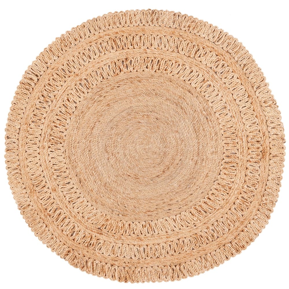 SAFAVIEH Flatweave Natural Kostatina Fiber Farmhouse Jute Rug