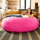 preview thumbnail 13 of 66, Jaxx Cocoon 6 Ft Giant Bean Bag Sofa and Lounger for Adults, Microsuede Fucshia