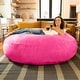 preview thumbnail 19 of 75, Jaxx 6 Foot Cocoon - 2-in-1 Giant Bean Bag Chair for Adults & Convertible Bean Bag Bed Fucshia