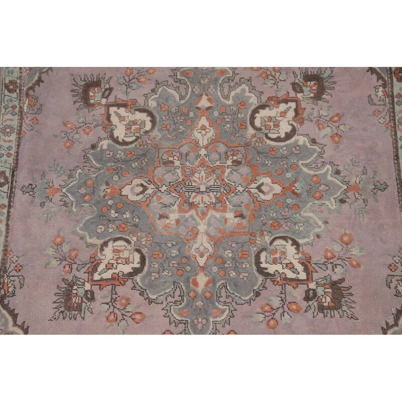 Tabriz Tabriz Persian Vintage Area Rug Handmade Wool Carpet - 6'2"x 9'11"