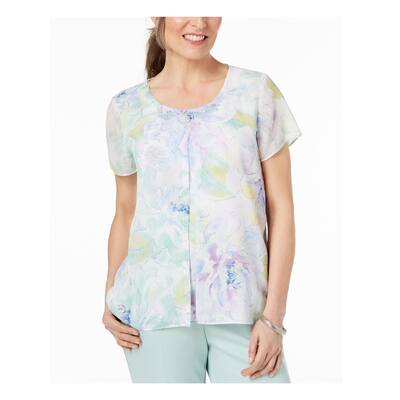 Jewel Neck Alfred Dunner Tops Find Great Women S Clothing Deals