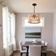 preview thumbnail 1 of 7, Bohemia Antique Wood Beaded Chandelier Adjustable Height - 13.77"
