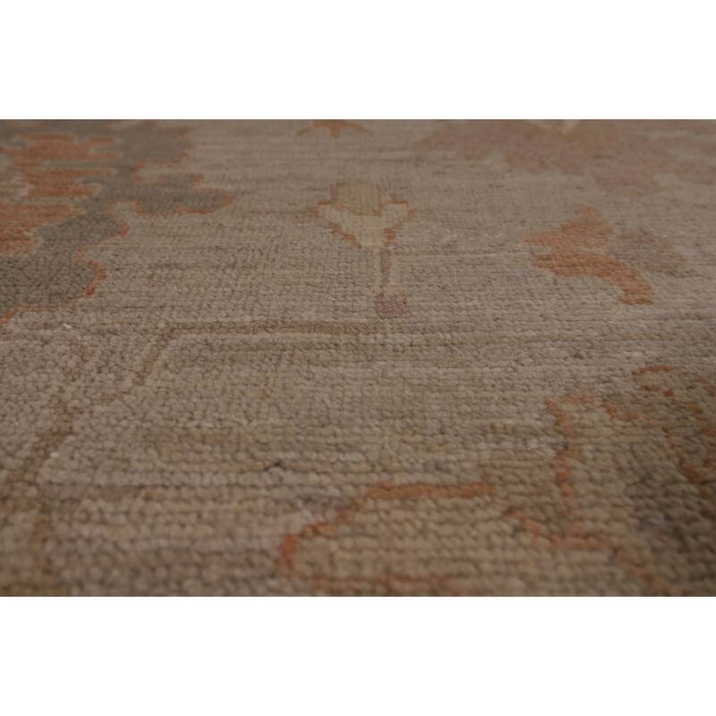 Vegetable Dye Oushak Area Rug Handmade Oriental Wool Carpet - 8'7" x 11'7"