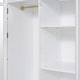 preview thumbnail 18 of 18, White Twin size Solid Wood Loft Bed with Drawer, Two Wardrobes and Mirror for Bedroom
